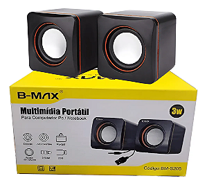Caixa De Som Multimídia Portátil Para Desktop B-Max BM-S205