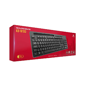 Teclado C3tech Sem Fio Padrão ABNT2 - RC/NANO - KB-W100BK