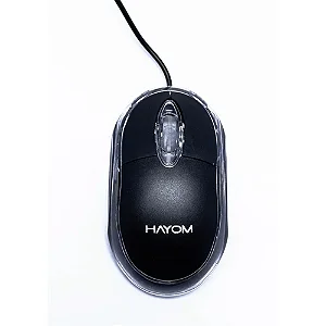 Mouse Office Hayom MU2914 Cabo Usb 1200 Dpi Cor Preto