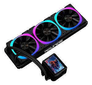 Water Cooler Gamer Round5 Notus 360 Argb Com Display Preto