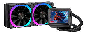 Water Cooler Gamer Round5 Notus 240 ARGB Com Display Preto