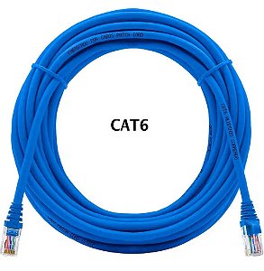 Cabo de Rede Azul Categoria 6 de 10 Metros + Conector - MD9