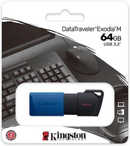 Pen Drive Kingston Flash Drive Exodia M 64GB Gigabyte USB