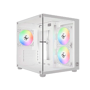 Gabinete Gamer Bluecase Pure Pro BG-064 Cor Branca C/ 3 Fans