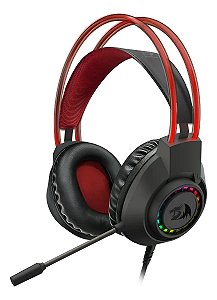 Headset Gamer Redragon Scream RGB 40mm P2 Preto H231RGB