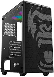 Gabinete Gamer Clanm Zilla Mid Tower Suporta Até 6 Fan Preto