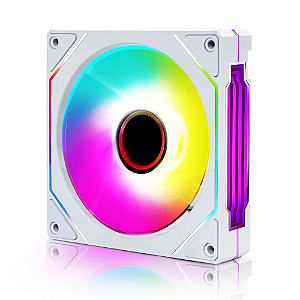 Fan Ventoinha Round5 Aurora ARGB 120mm Branco R5-AURORA-FW