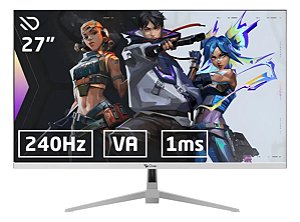 Monitor Gamer Duex White Edition 27 IPS Full HD 240Hz 1ms HDR FreeSync HDMI DP Branco