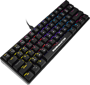 Teclado Mecânico Gamer K-MEX Spectra Fury KBL88 Switch Blue LED ABNT2 Compacto