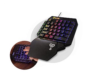 Teclado Gamer Clanm Void 35% Uma Mão 40 Teclas LED USB Preto