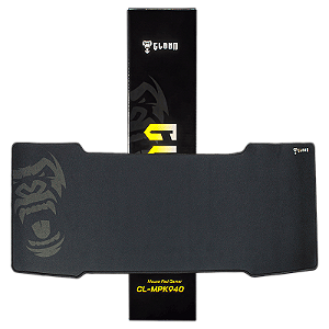 Mousepad Gamer Extra Grande Clanm King CL-MPK940 900x400x4mm Micro-Weave Antiderrapante Preto