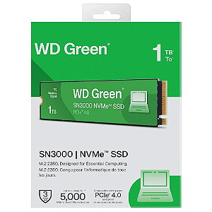 SSD WD Green SN3000 1TB M.2 2280 NVMe PCIe 4.0 5000MB/s WDS100T4G0E