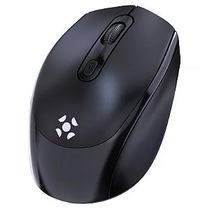 Mouse Sem Fio Fortrek MW12 Compact 1600 DPI 2,4GHz 4 Botões Preto