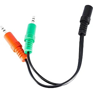 Cabo Adaptador Storm CBPD0027 2 P2 3,5mm x J2 4 Contatos Níquel Preto