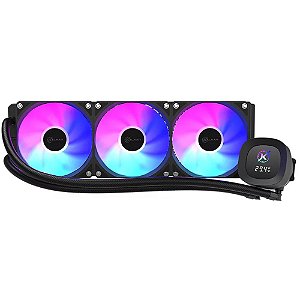 Water Cooler Kalkan Aura Digital 360mm ARGB Display LCD Intel AMD Preto KLK00101