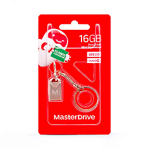Pen Drive MasterDrive Mini Premium 16GB USB 2.0 Prata M-103