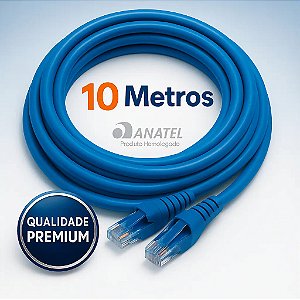 Cabo de Rede RJ45 Ethernet 10 Metros Internet LAN