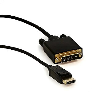 Cabo Adaptador DisplayPort para VGA TSA CO-91 1,8m Preto Conversor de Vídeo DP Macho para VGA Macho