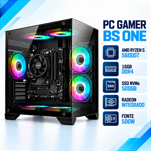 PC Gamer BS One AMD Ryzen 5 5600GT, 16GB DDR4, SSD NVMe 500GB