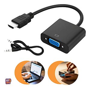 Cabo Conversor HDMI para VGA Storm 1080p Áudio ADAP0074