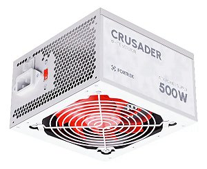 Fonte Fortrek Crusader 500W ATX Branca Bivolt Automático Sem Cabo