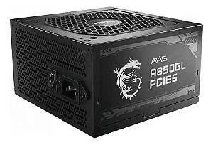 Fonte MSI MAG A850GL PCIE5 850W 80 Plus Gold Full Modular ATX 3.0