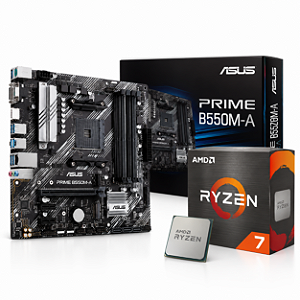 Kit Upgrade AMD Ryzen 7 5700, Placa-Mãe ASUS B550M-A