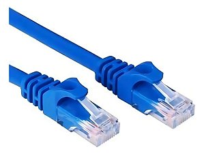 Cabo de Rede Cat6 Gigabit RJ45 5m Patch Cord Plus Cable Azul PC-ETH6U50BL