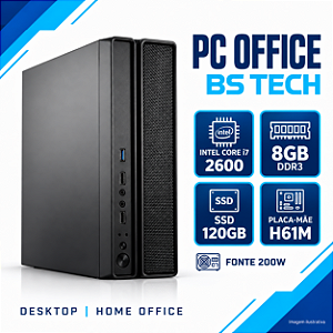 Desktop Slim C/ Fonte 200W H61M I7-2600 8GB DDR3 SSD 120GB