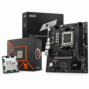Kit Upgrade AMD Ryzen 5 7600 + Placa-Mãe MSI PRO A620AM-B EVO, AM5, DDR5
