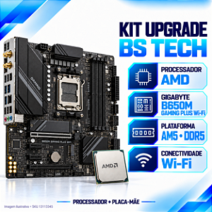 Kit Upgrade AMD Ryzen 5 9600 + Placa-Mãe Gigabyte B650M Gaming Plus Wi-Fi, AM5, DDR5