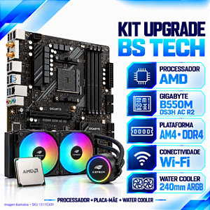 Kit Upgrade Ryzen 7 5800XT + Gigabyte B550M DS3H AC R2 Wi-Fi + Water Cooler C3Tech 240mm ARGB, AM4, DDR4