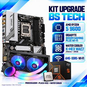 Kit Upgrade Ryzen 5 9600 + B650M Gaming Plus Wi-Fi + K-Mex WAC7 240mm ARGB