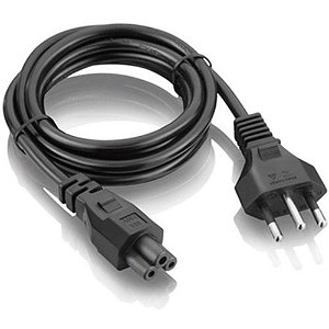 Cabo Força Notebook Tripolar IEC C5 Mickey 1,5m 10A Dex