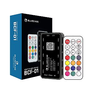 Controlador RGB Bluecase BCF-01 para 10 Fans 6 Pinos com Controle Remoto