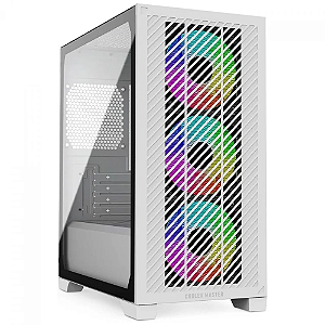 Gabinete Gamer Cooler Master Elite 301 Branco 3 Fans ARGB