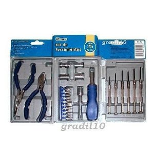 Kit De Ferramentas Para Informática E Computador C/25 Peças