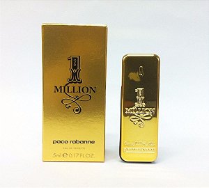 Miniatura One Million Eau de Toilette Paco Rabanne - Perfume Masculino 5 ML