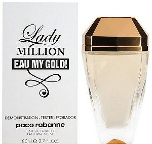 Tester Lady Million Eau My Gold! Feminino Eau de Toilette 80 ML
