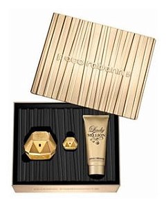 Paco Rabanne Lady Million Kit - Eau de Parfum 80ml + miniatura 5ml + Loção Corporal 100ml