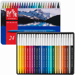 Caneta Aquarelável Fibralo Caran D'Ache - 24 Cores