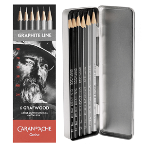 Estojo de Lápis Graduado Grafwood Caran d'Ache - 6 Lápis