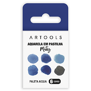 Aquarela em Pastilha Matiz Artools 6 Cores - Acqua