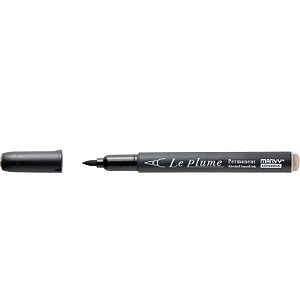 Caneta Marcador Le Plume CINZA ACASTANHADO-E863 Permanente Ponta Pincel/Brush