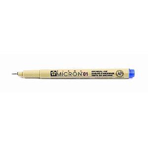 Caneta Marcador Pigma Micron AZUL 0.1 mm Tinta Nankin Permanente