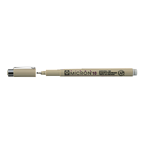 Caneta Marcador Pigma Micron CINZA LIGHT COOL 1.0 mm Tinta Nankin Permanente