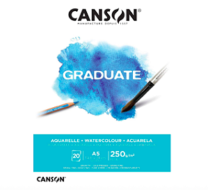 Bloco Graduate para Aquarela Canson A5 250g - 20 Folhas