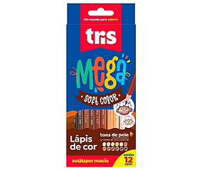 Lápis De Cor Mega Soft Tris - 12 Cores Tons De Pele