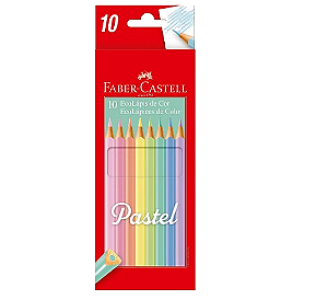 Lápis de Cor EcoLápis Pastel Faber-Castell - 10 Cores
