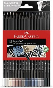 Lapis De Cor SuperSoft Faber Castell - 15 Cores Neutras